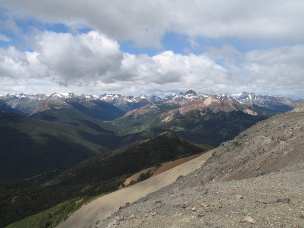 View from the high alpine on the mountains and valleys of the Chilcotin Ark.